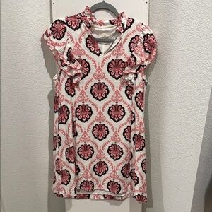 Umgee Dress with Pink and Black Floral Pattern